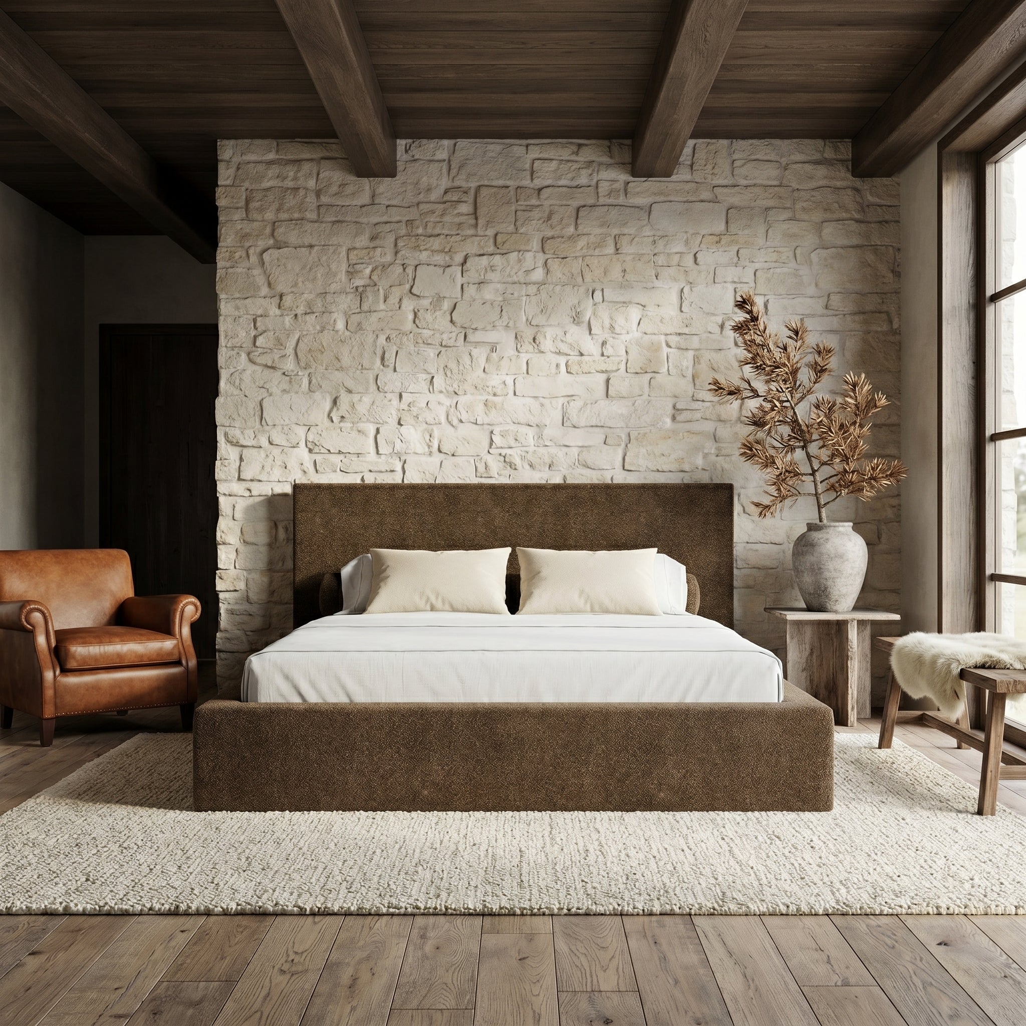 Mochi Frame King Brunna — Mountain Chalet Cozy Face-on