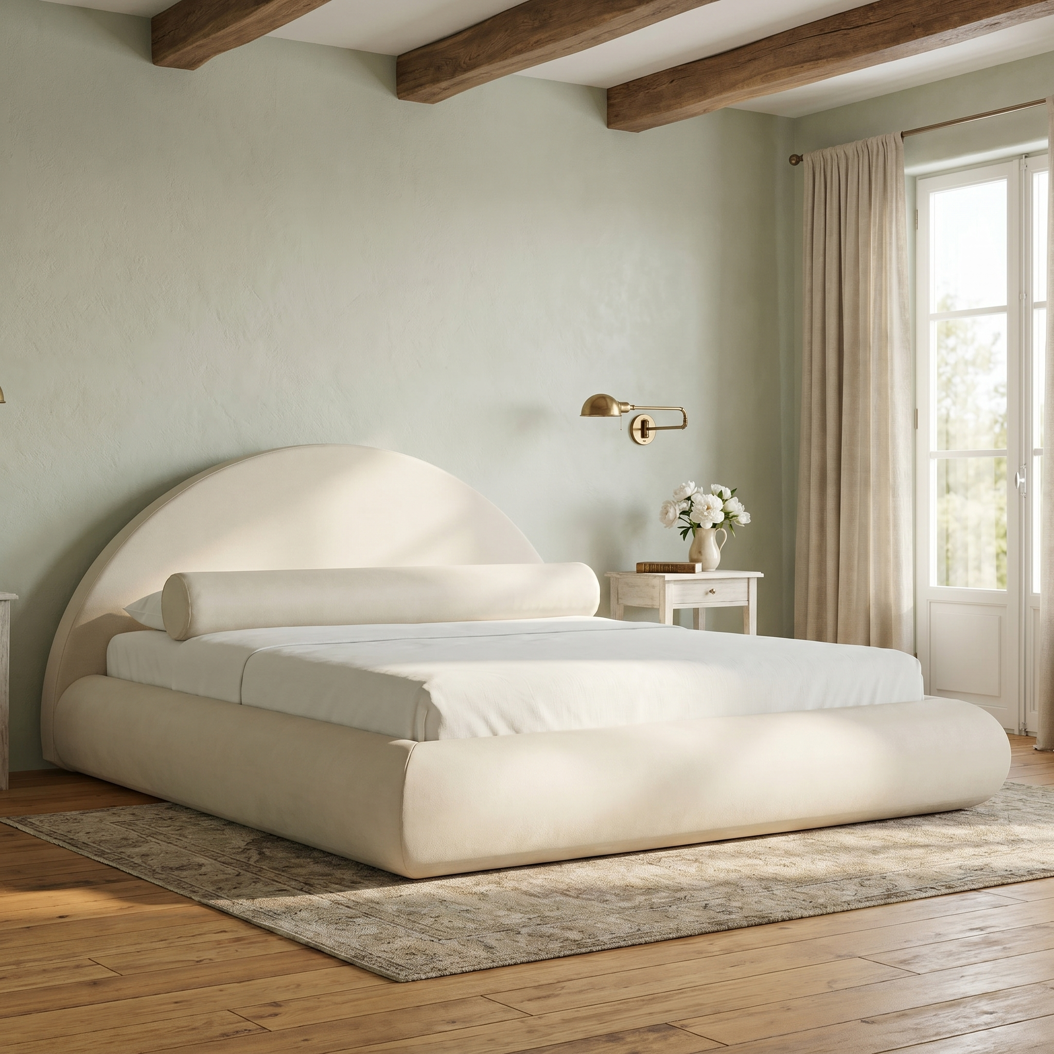 Mochi Cocoon King Suede off-white in French Country Modern