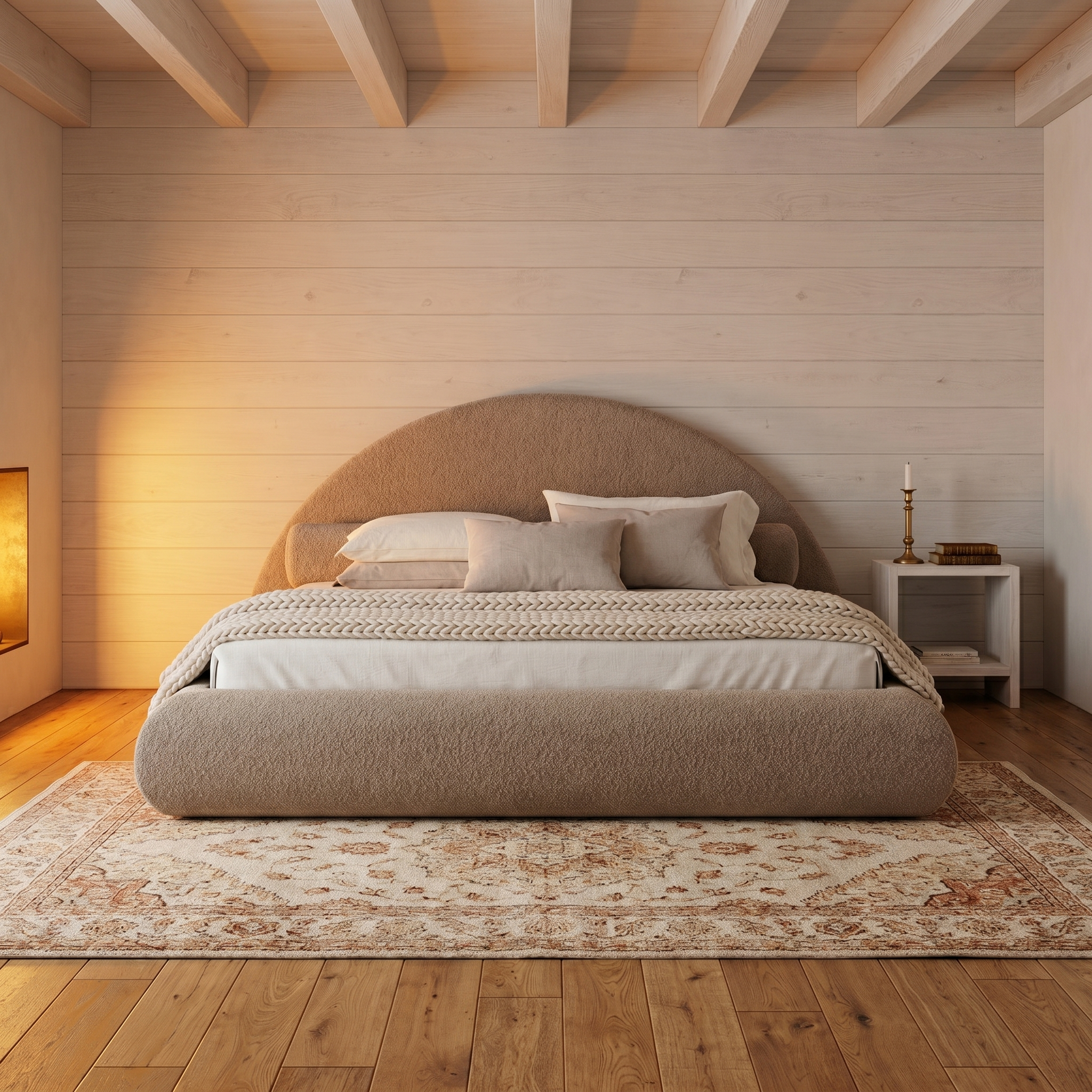 Mochi Cocoon King Teddy Beige in Hygge Cottage Modern — face view