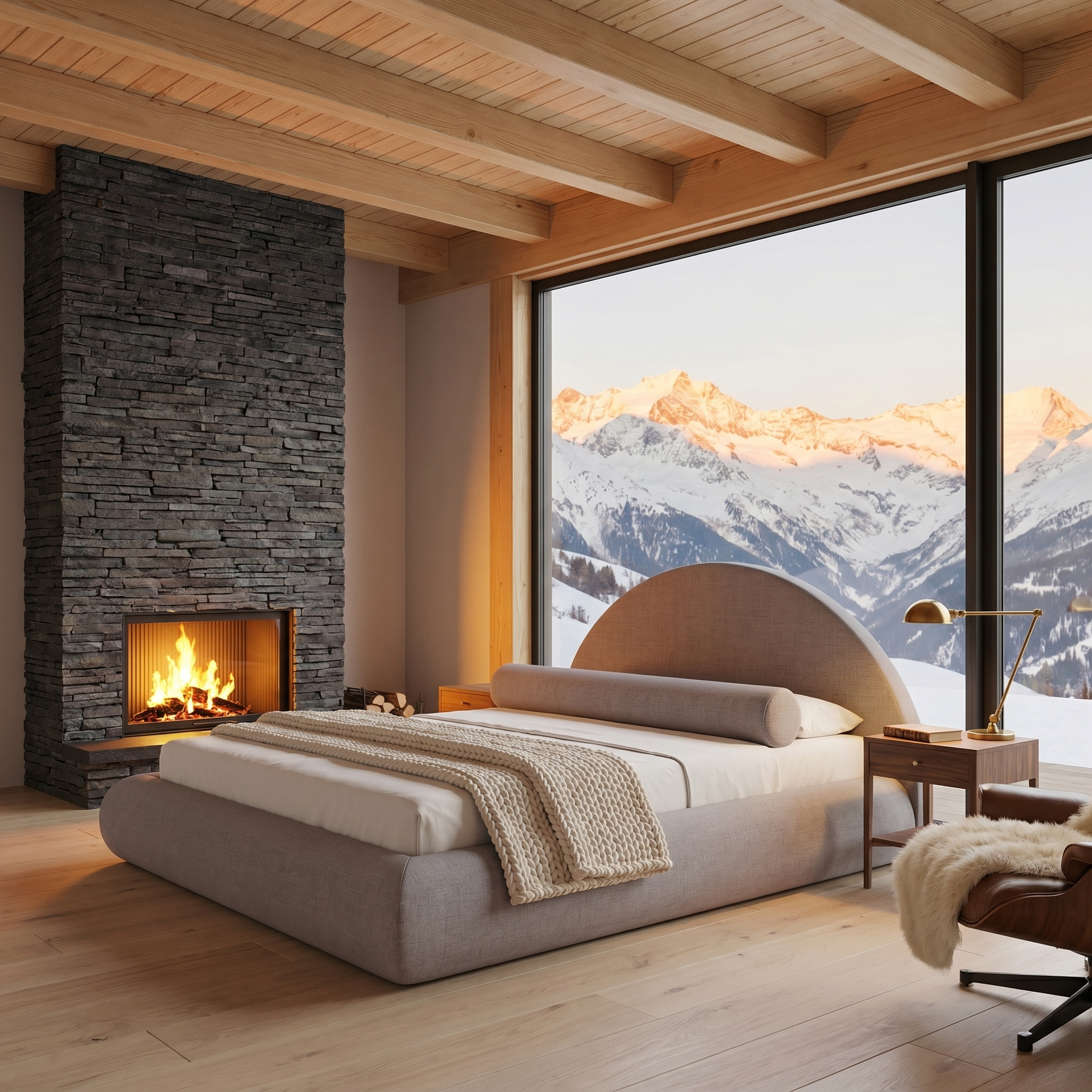 Mochi Cocoon King Polyester Gray Stone in Mountain Modern Chalet