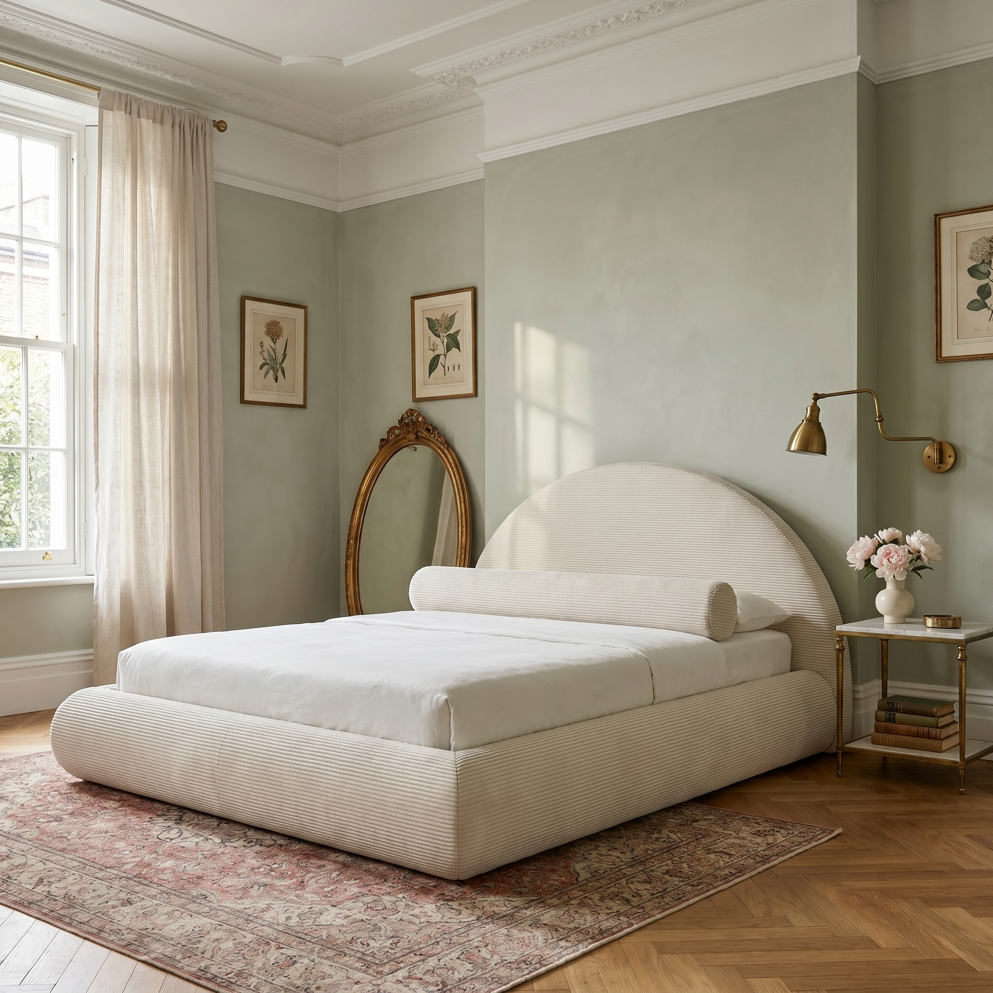 Mochi Cocoon King Corduroy Ivory in Notting Hill Townhouse