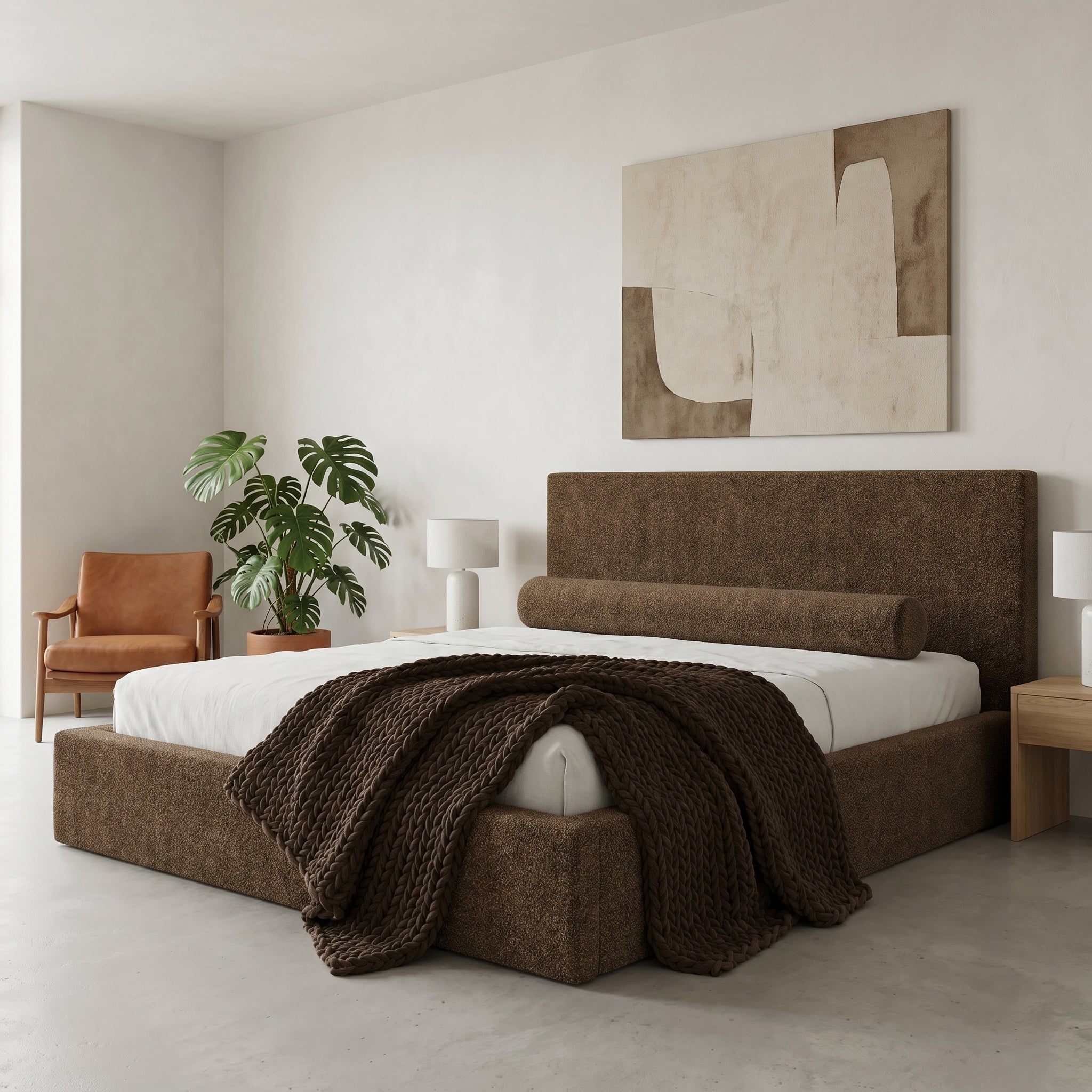 Mochi Frame King Brunna — Contemporary Minimaliste 3/4