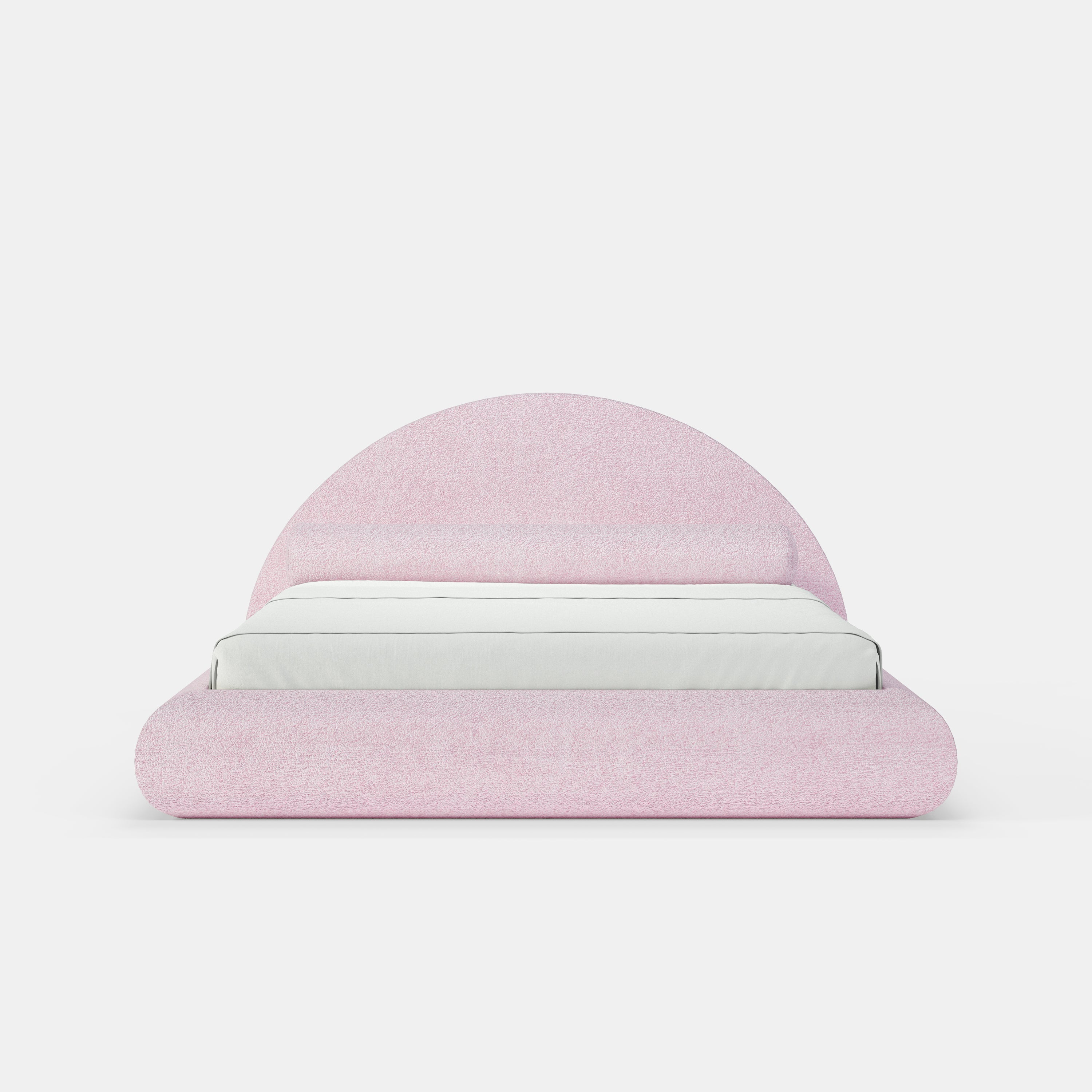 Elora Bed en forme ronde de couleur rose
