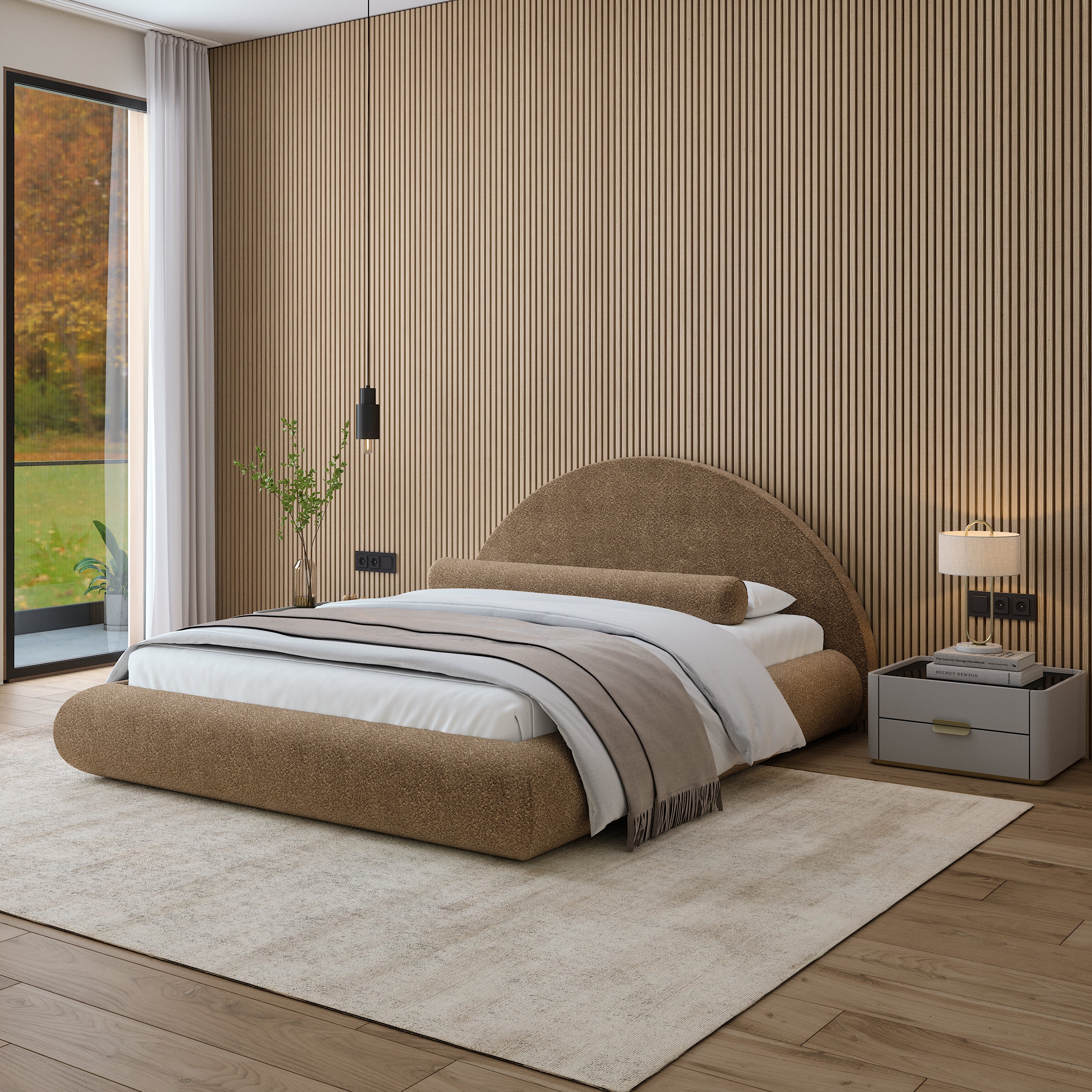 luxe Lit de Brunna Bed couleur brun café