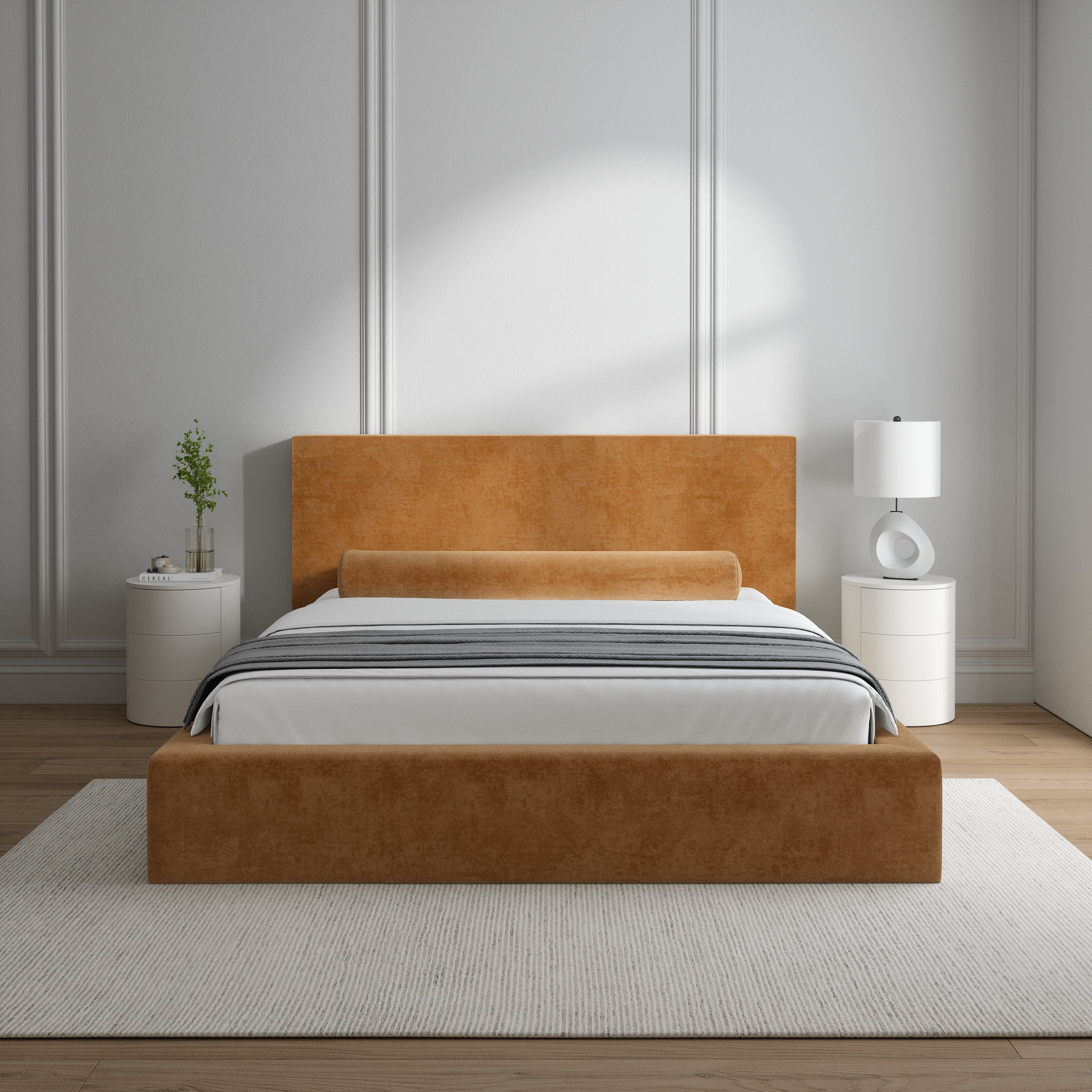 Améliorez votre chambre avec l'élégant Soltan Mochi Bed Frame