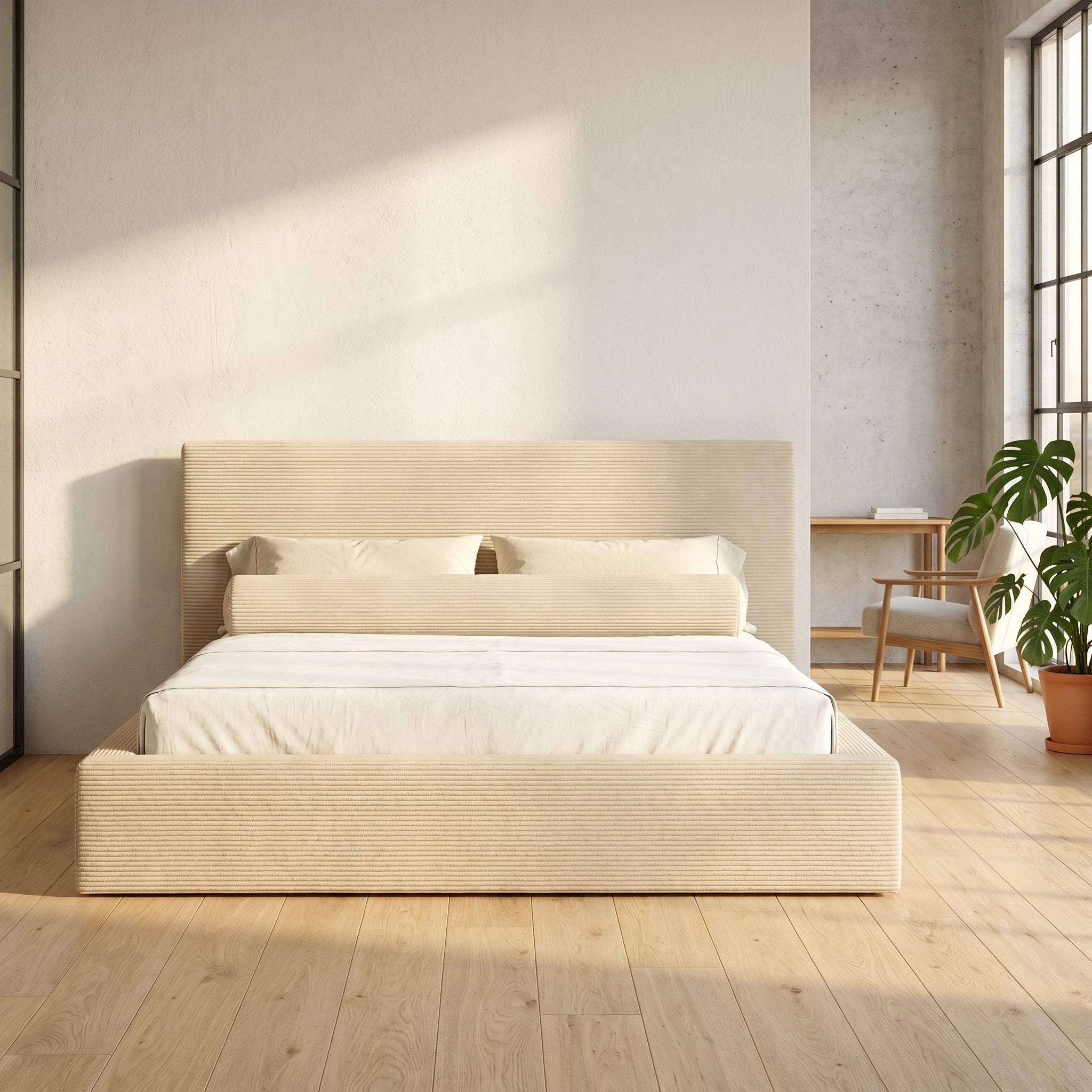 Mochi Frame King Ostra — Bright Architect Loft Face-on