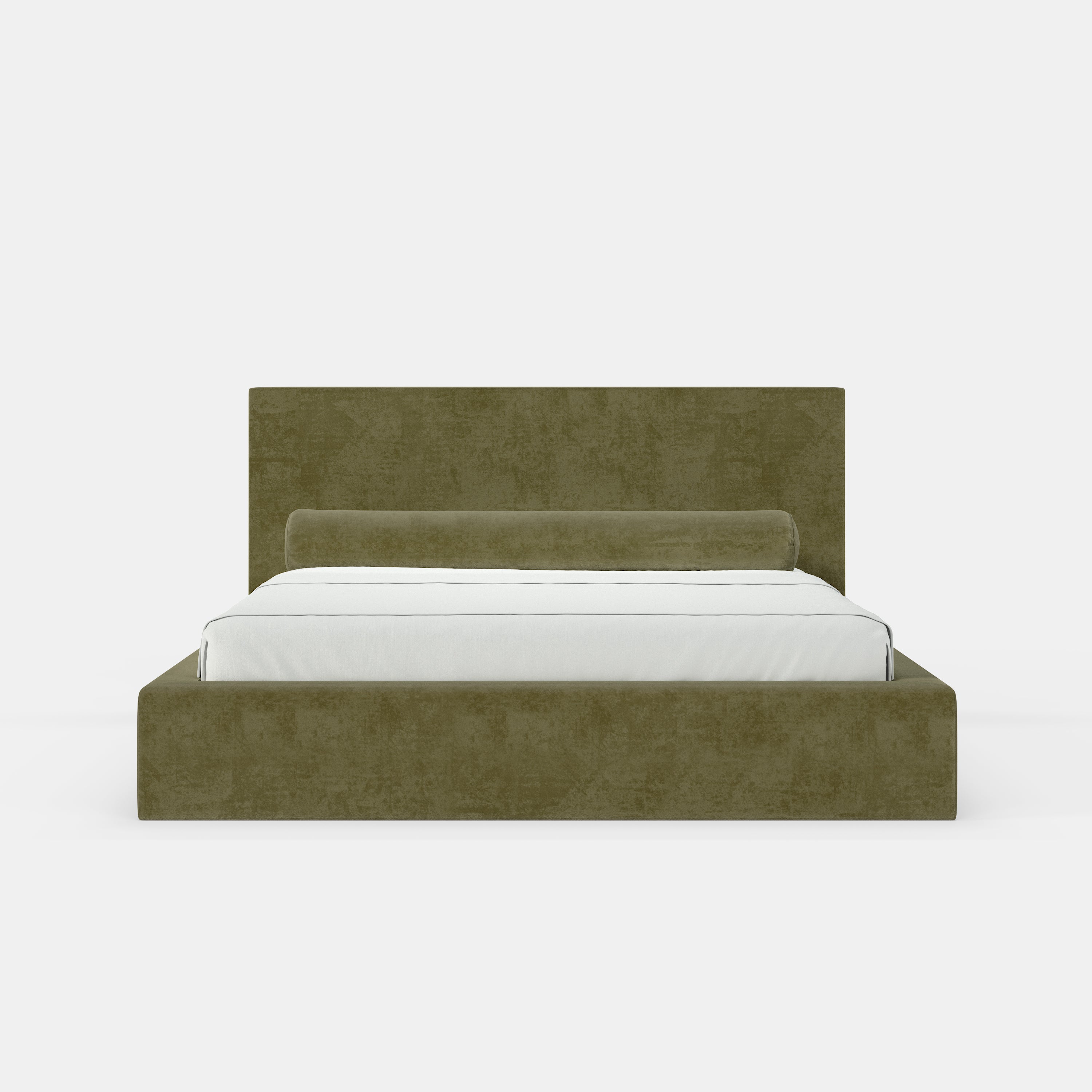 Olivra Frame - Lit de Luxe Moderne | Velours Olive