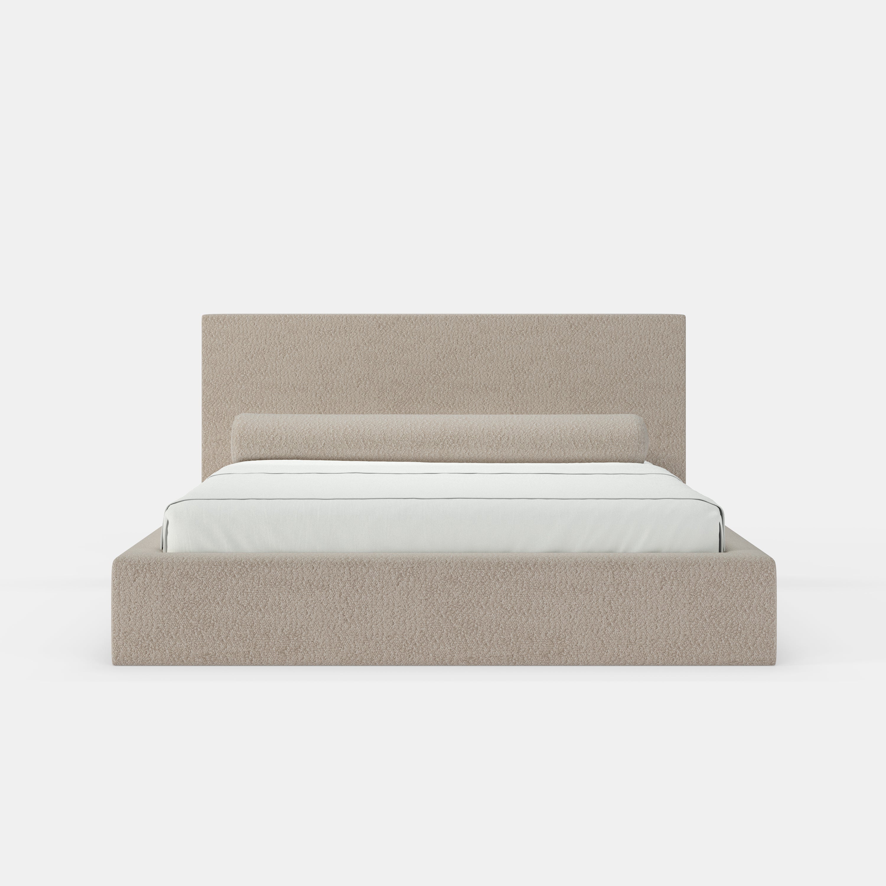 Musha Bed Frame | Lit minimaliste en laine bouclée