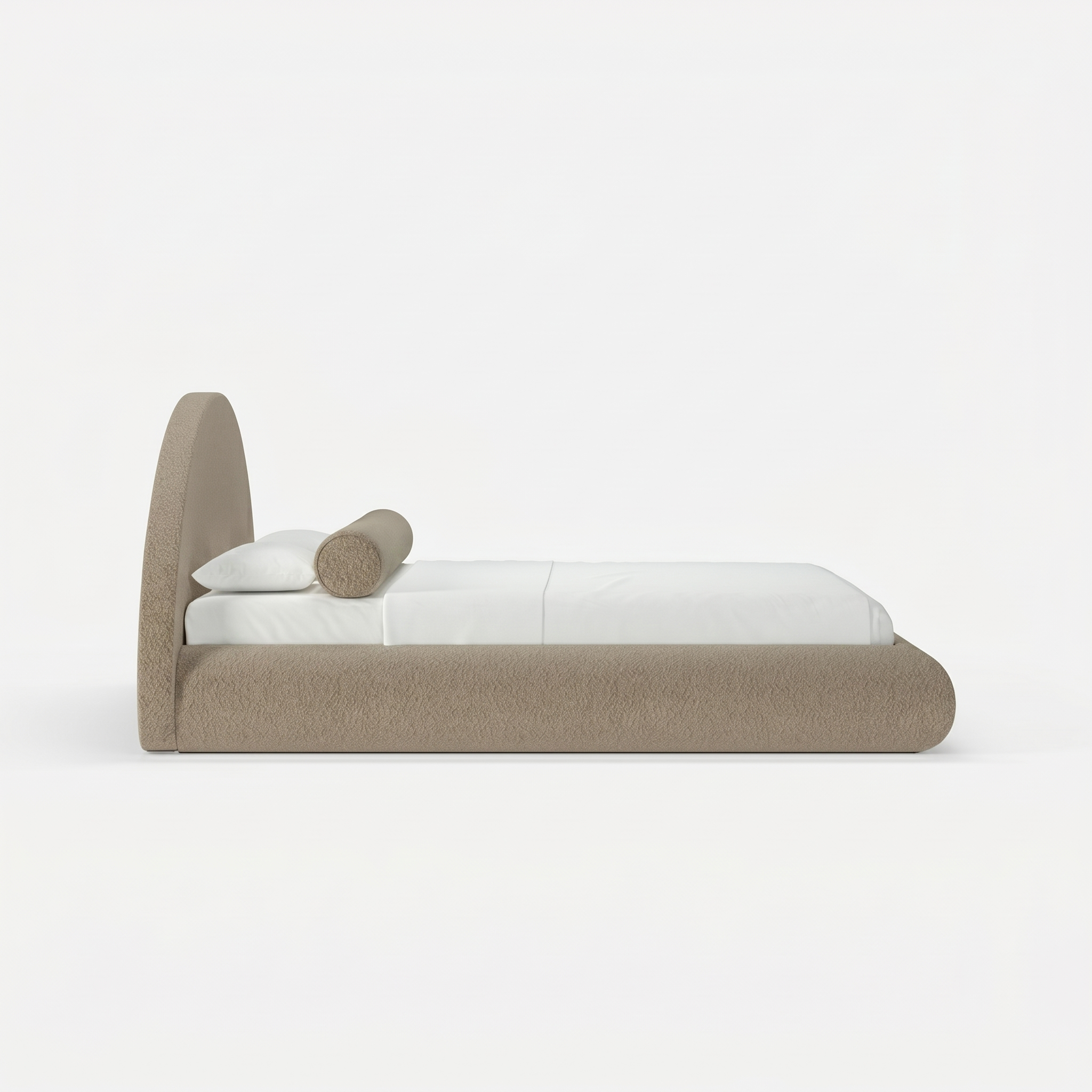 Mochi Cocoon King Teddy Beige taupe side profile view
