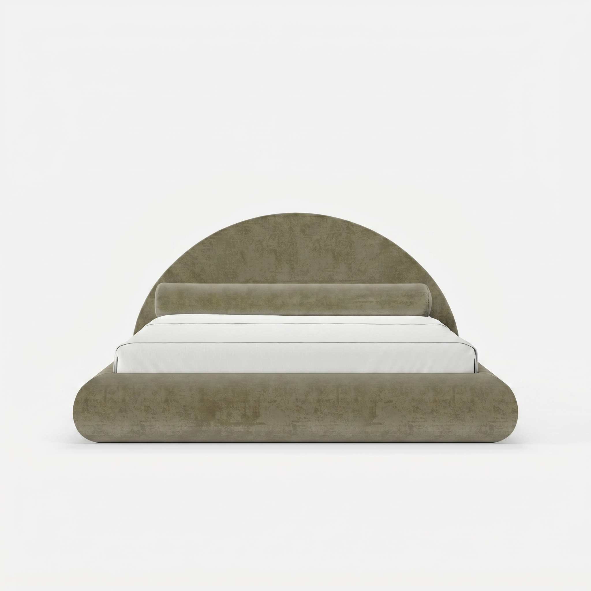 Mochi Cocoon King Suede Khaki front view